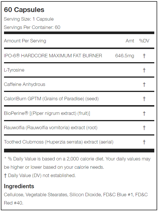 Nutrex Lipo-6 Hardcore 60 Capsules