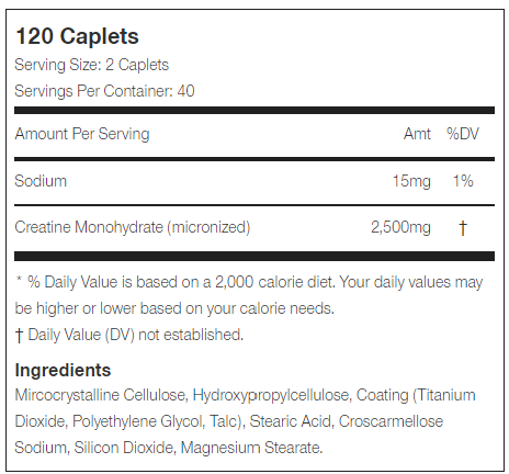 MuscleTech Platinum 100% 肌酸 2500 120 粒