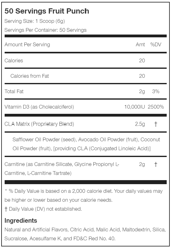 BPI Sports CLA + Carnitine 50 Servings