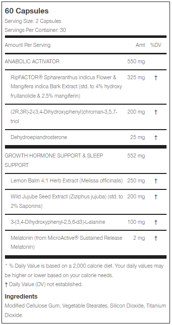 Nutrex Anabol Hardcore PM 60 Capsules