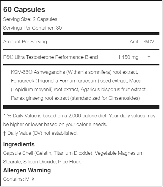 Cellucor P6 Ultra 60 Capsules