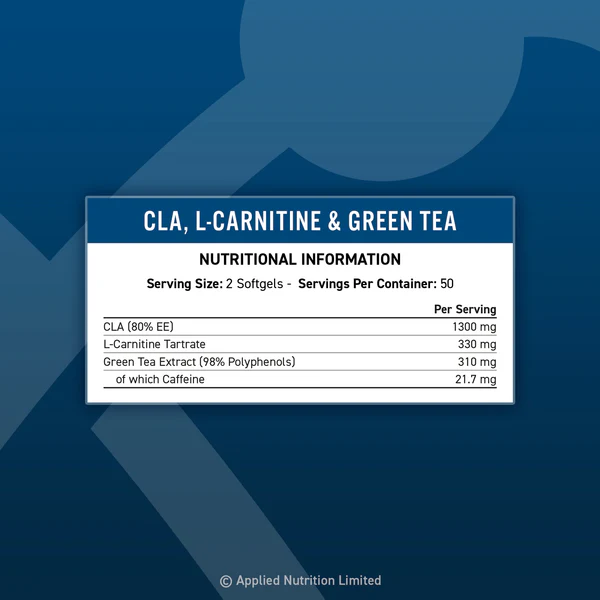 CLA, L-CARNITINE & GREEN TEA SOFTGELS - 50 Servings