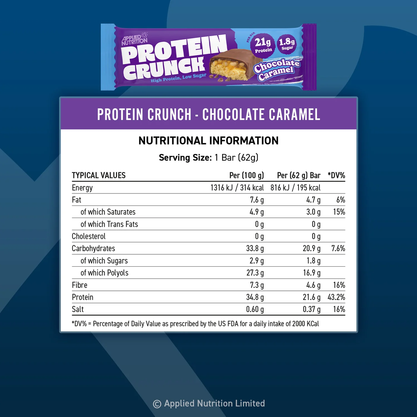 CRUNCH PROTEIN BAR - 12pcs