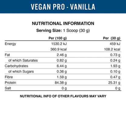 VEGAN-PRO PLANT BASED PROTEIN - 70 Servings