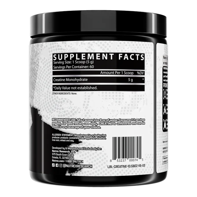 NUTREX CREATINE MONOHYDRATE - 60 Servings