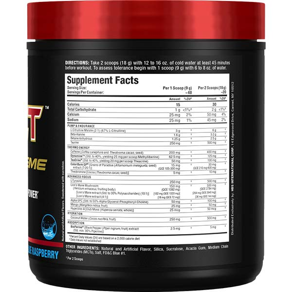 IMPACT IGNITER XTREME: HIGH STIM PRE WORKOUT - 40 Servings