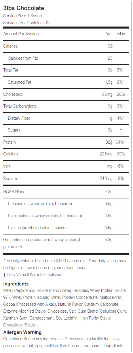MuscleTech Premium 100% Whey Protein Plus Isolate 3lbs