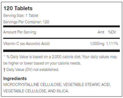 BPI Sports Vitamin C 120 Tablets