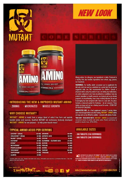 Mutant Amino 300 Tablets