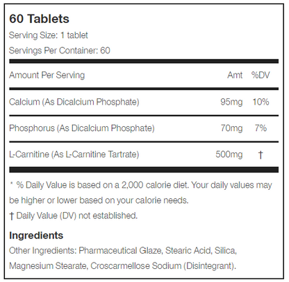 optimum nutrition l-carnitine 500mg Optimum Nutrition L-Carnitine 500 Tabs 60 Tablets – 8Home Store